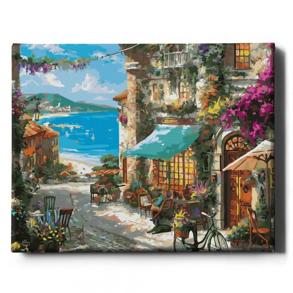 Måla efter siffror Set Italienska kaféer 40x50