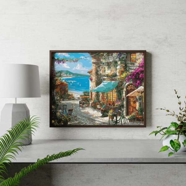 Måla efter siffror Set Italienska kaféer 40x50