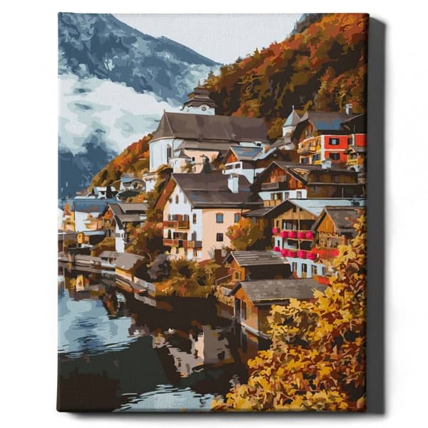 Maleri efter tal-sæt Bjergterræn 40x50