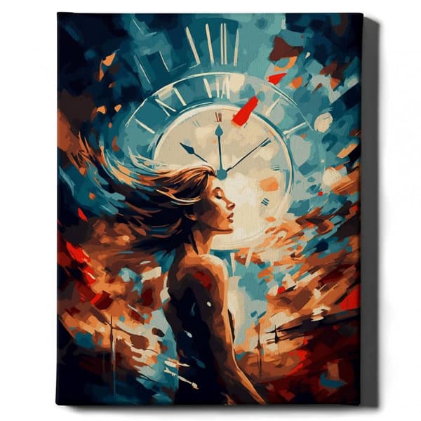 Numeroiden mukaan maalaussetti, tyttö ja taikakellot, 40x50