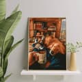 Miniatyrbillede 2 af 10: Maleri efter tal-sæt Kaffe og hund 40x50