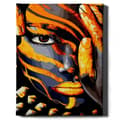 Pikkukuva 4 / 10: Paint By Numbers Tiger -meikkisetti 40x50 kultamaalia