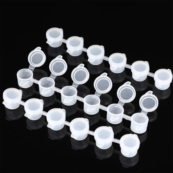 50 kpl tyhjät maalikupit, läpinäkyvät maalin säilytysastiat, minimaalauskupit, yhteensä 300 tölkkiä, 3 ml/0,1 unssia