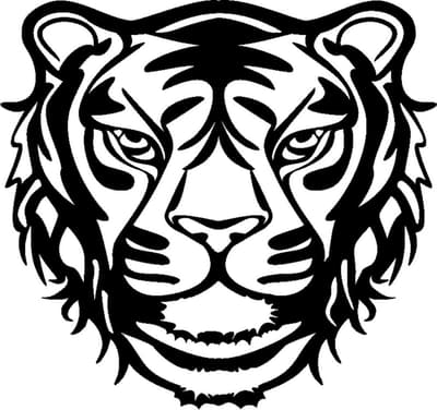 Stencil/Maskeringsstencil Marabu Silhouette Stencil, 30x30cm, Wild Tiger