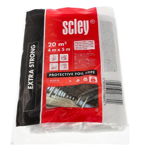 Scley Extra Strong LDPE suojaava maalauskipsikalvo (4 x 5 m)