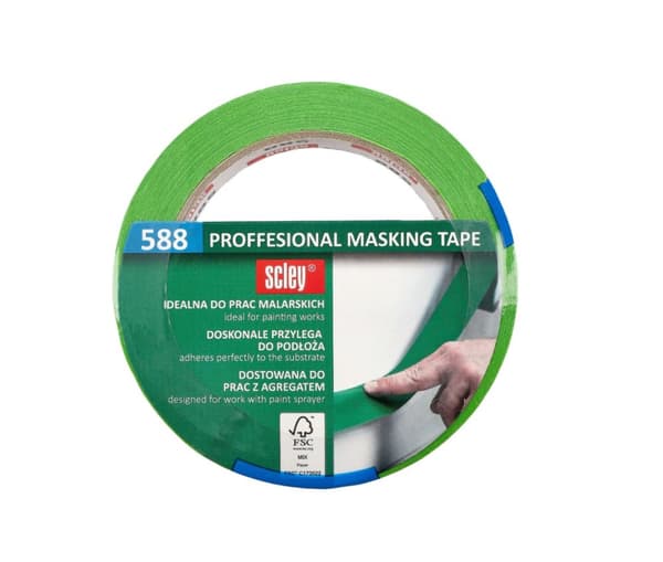 Målningstejp 30 mm x 33 m, Scley serie 588 Maskeringstejp