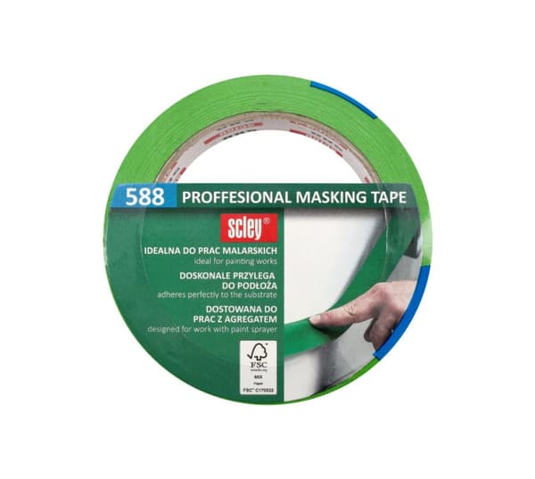 Målningstejp 38 mm x 33 m, Scley serie 588 Maskeringstejp