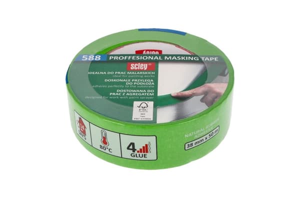 Målartejp 38 mm x 50 m, Scley serie 588 Maskeringstejp Målartejp