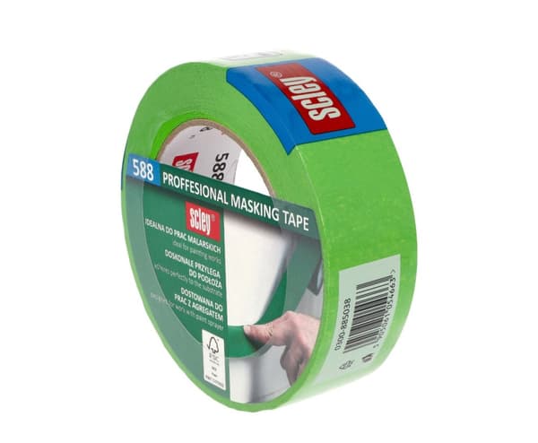 Målartejp 38 mm x 50 m, Scley serie 588 Maskeringstejp Målartejp