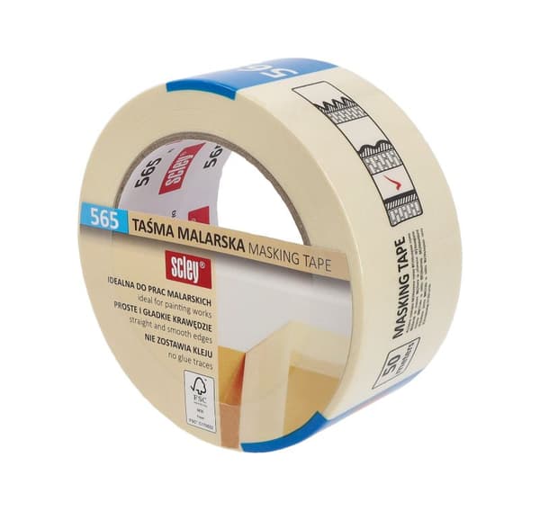 Lång Scley maskeringstejp 48mm x 50m *565* för att klippa bort färger