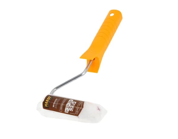 Tålig färgrulle Microfiber, bredd 10 cm (8 mm fleece, gult handtag)