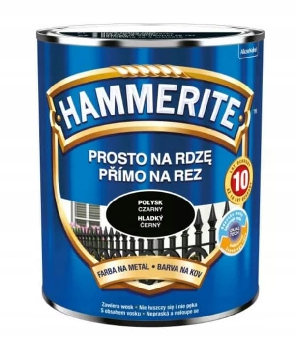 Metallfärg direkt till rostsvart blank 0,7 l