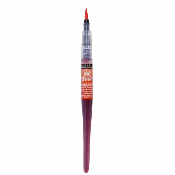 Reservoarborste - Sennelier - Bläckborste - Orange - Syntetiska fibrer