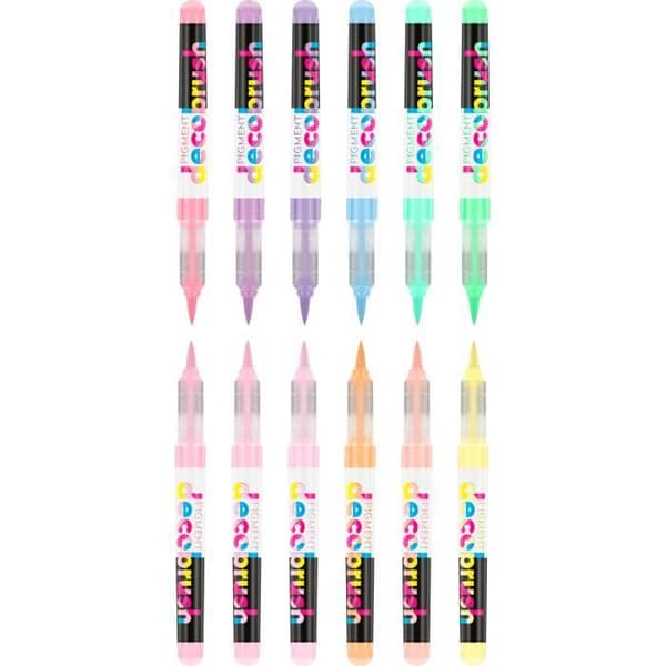 Borstar - Pigment Decobrush Collection - 12 stycken Pastellfärger