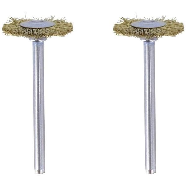 Kronmässingsborstar - DREMEL - Set om 2 - Diameter 19 mm - Mjuka - Repa inte mjuka metaller