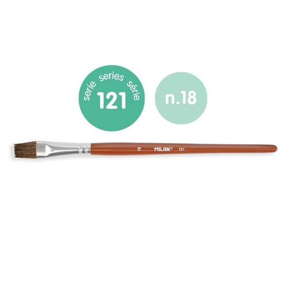 Platt skolpensel serie 121 nr 18
