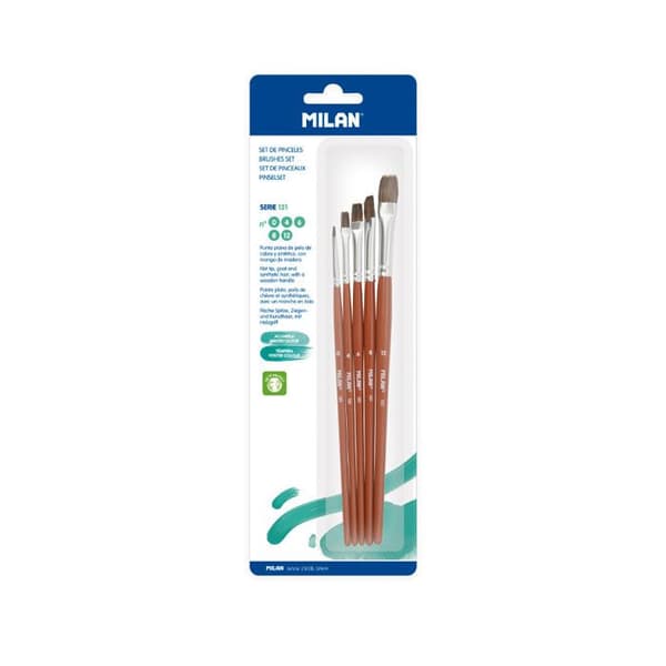 Penslar - Ej specificerat - Serie 121 - 3-pack - Platta - Blandat