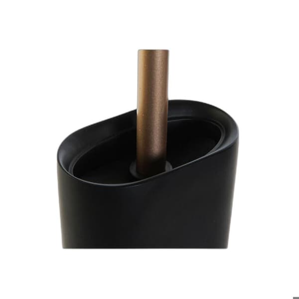 Toalettborste - DKD Home Decor - Resin - Svart - Guld - 10x6x40 cm