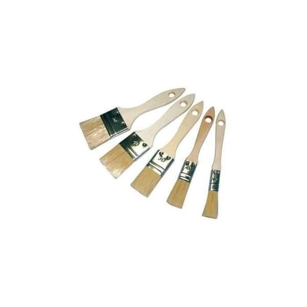 Set med 5 platta SAVY penslar i trä - 15mm, 20mm, 30mm, 40mm, 50mm