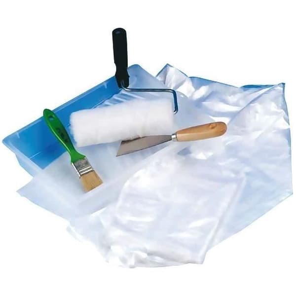 Målarpaket - låda + roller + pensel + kniv + presenning