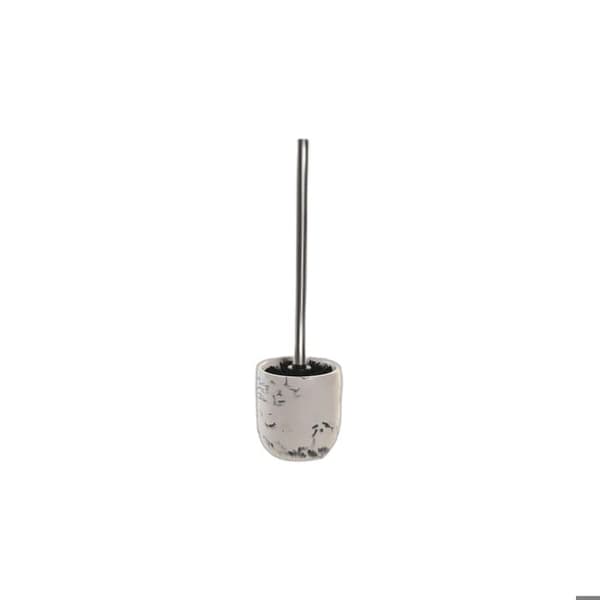 Toalettborste - DKD Home Decor - Cement - Bambu - Vit - Modern design