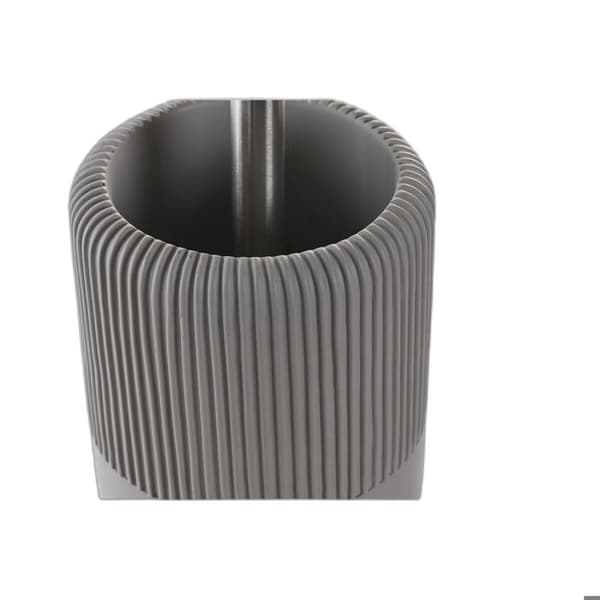 Toalettborste i cement och rostfritt stål DKD Home Decor