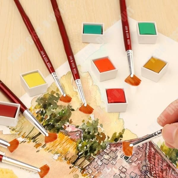 Målarpenslar barn akrylfärg pyssel olja vägg professionell handfiguriner fin detalj akvarell gouache borste