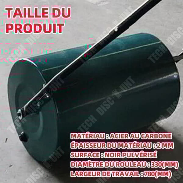 TD Lawn roller 40cm anti-stänk haklapp grön metall roller hög motstånd trädgård vatten eller sand fyllning trädgård roller