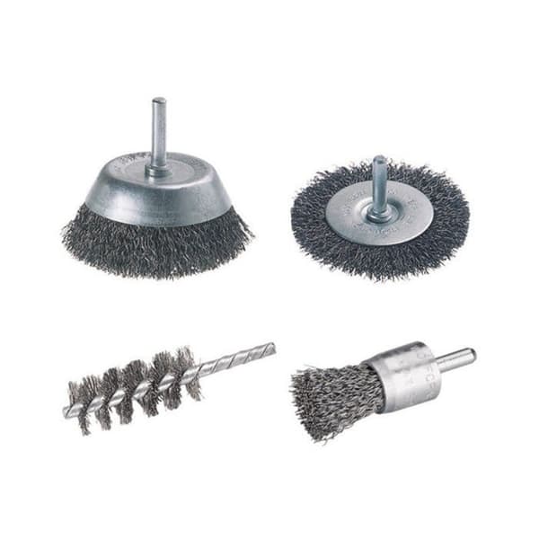 wolfcraft Metal Kvast Set Runt Skaft 4 st 2133000