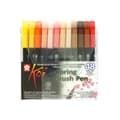 Miniatyrbild 4 av 5: Stylo pensel - SAKURA - Koi Coloring Brush - Etui med 48 - Flexibel spets - Blandade färger