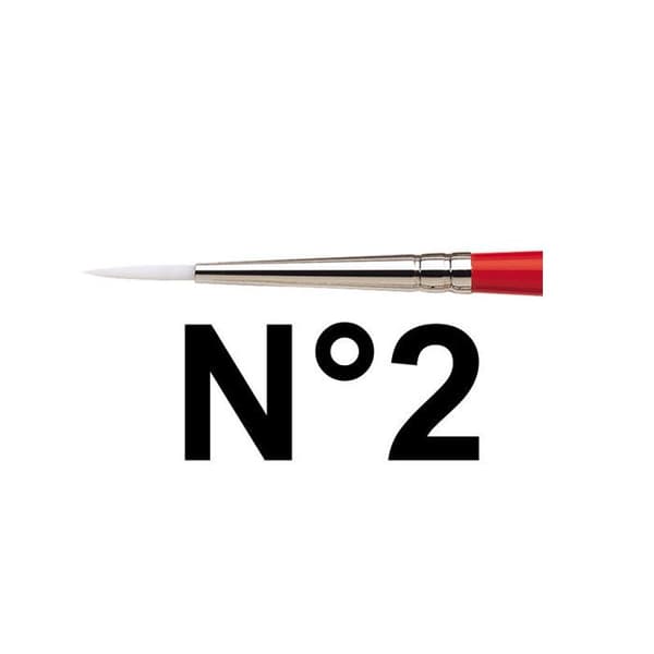 Borste - WINSOR & NEWTON - Universitet - Syntetiska borst - Runda - Nr 2