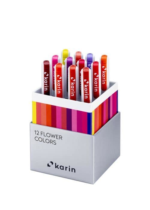 Karin - 31C4 - Realbrush PRO Blommfärger - Ett set med 12 penslar i ett exklusivt och skyddande fodral.