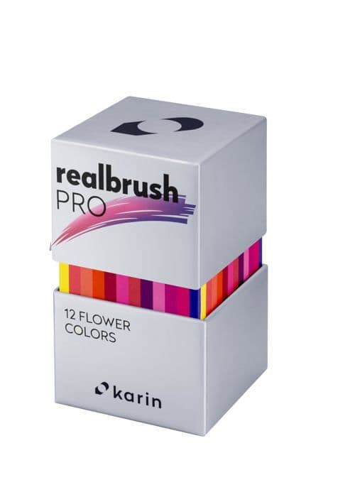 Karin - 31C4 - Realbrush PRO Blommfärger - Ett set med 12 penslar i ett exklusivt och skyddande fodral.