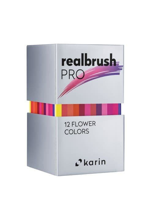 Karin - 31C4 - Realbrush PRO Blommfärger - Ett set med 12 penslar i ett exklusivt och skyddande fodral.