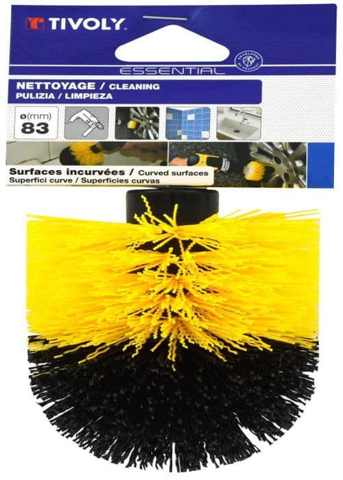Tivoly • Rund Borste av Polypropen • Ø83mm • Mjuk Tråd • Lätt Rengöring av Alla Material utan Repor • för...