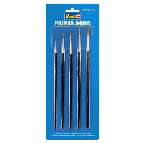 Penslar - Ej specificerat - Set om 5 - Syntetfiber - Storlekar 00 till 5 - Blandade
