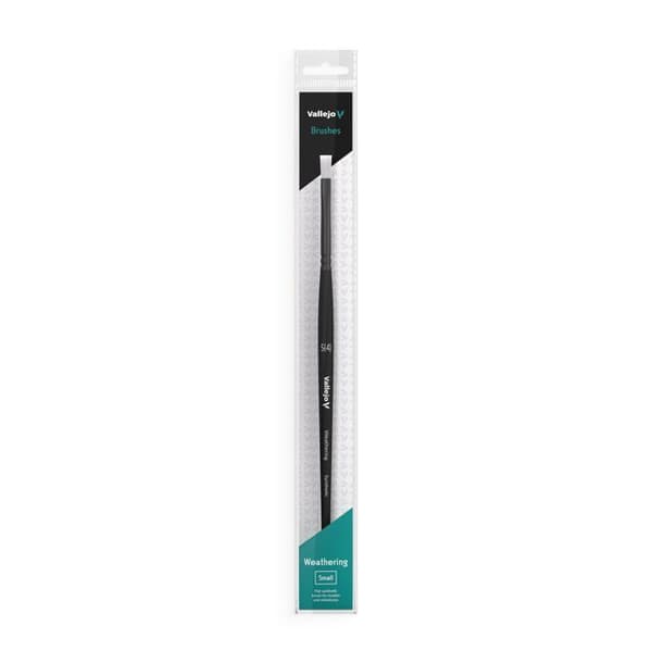 Pinceau - set med penslar Vallejo - 2021232 - : B09001 - Weathering - Flat pensel - Syntetisk S