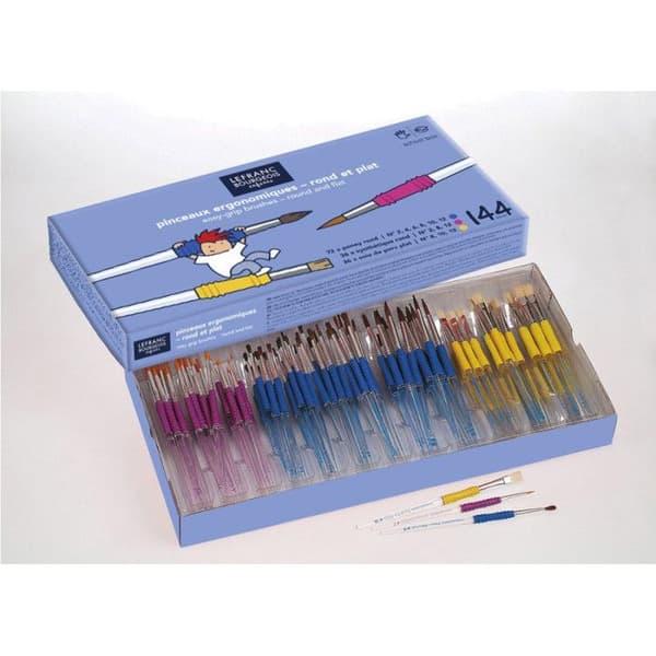 Kreativt fritidsintresse - L&amp;B EDUCATION - 175267 - Grippy penselset - Unisex - 46.5x22.5x5.5 cm