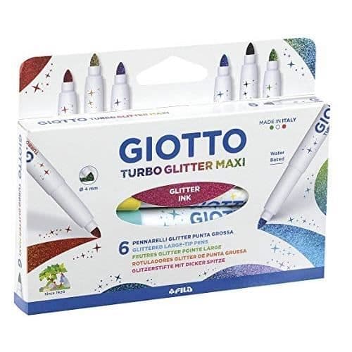 GIOTTO - TURBO GLITTER MAXI BRUSH, ASSORTERADE GLITTER FÄRGER, 42
