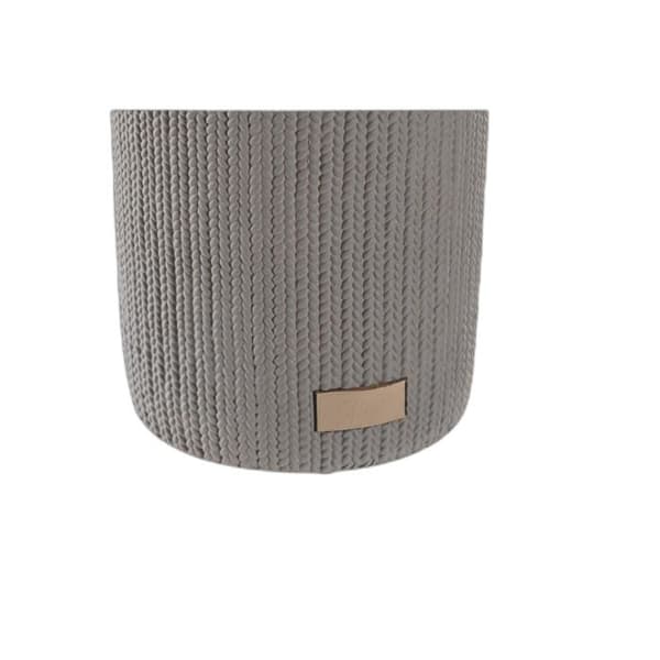 WC-borste - DKD Home Decor - Cement och Rostfritt Stål - Grå - Matt Finish - 10x10x36 cm