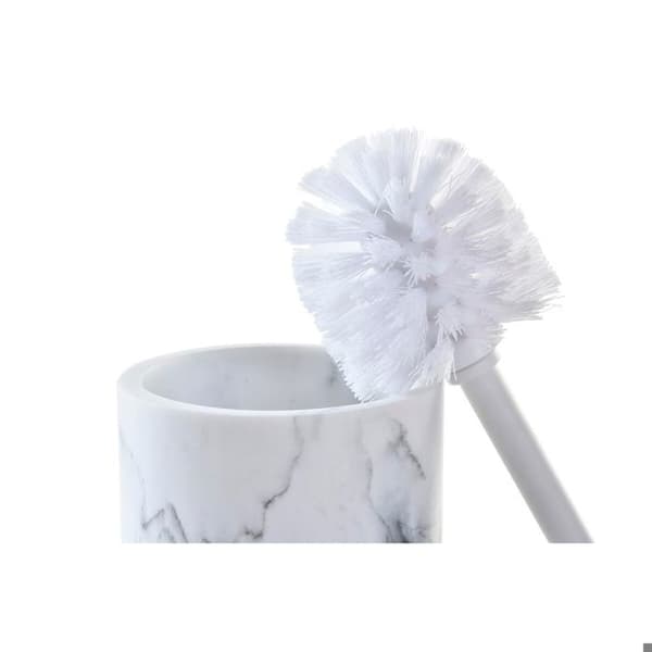 Toalettborste - DKD Home Decor - Skandi marmor - Metall - Harts - Gummi