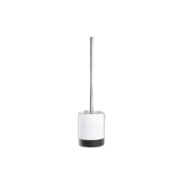 Toalettborste - DKD Home Decor - Modern - Metall, resin, marmor - Rostfritt stål - Vit