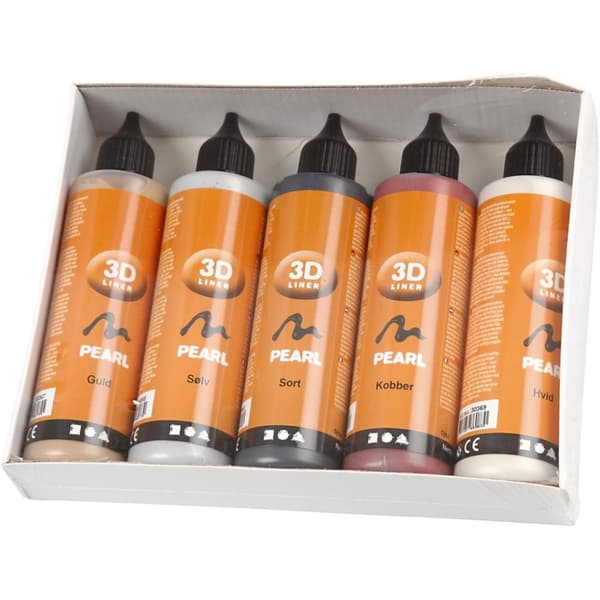 3D-Liner - Metallicfärger - 5 st x 100 ml