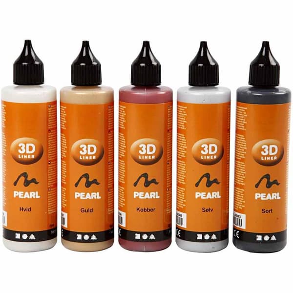 3D-Liner - Metallicfärger - 5 st x 100 ml