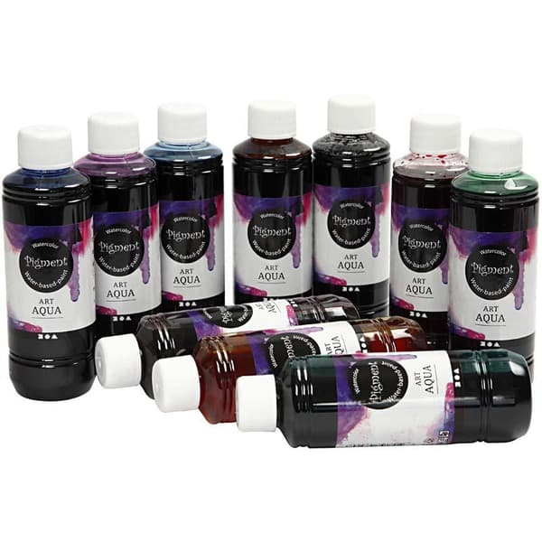 Art Aqua - Flytande akvarellfärg - Mixade Färger - 10x250ml