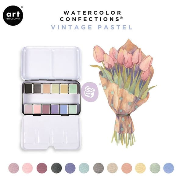 Prima Watercolor confections - Vintage Pastels