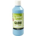 Miniatyrbild 1 av 3: Glow in the dark - Självlysande färg - Ljusblå - 250 ml