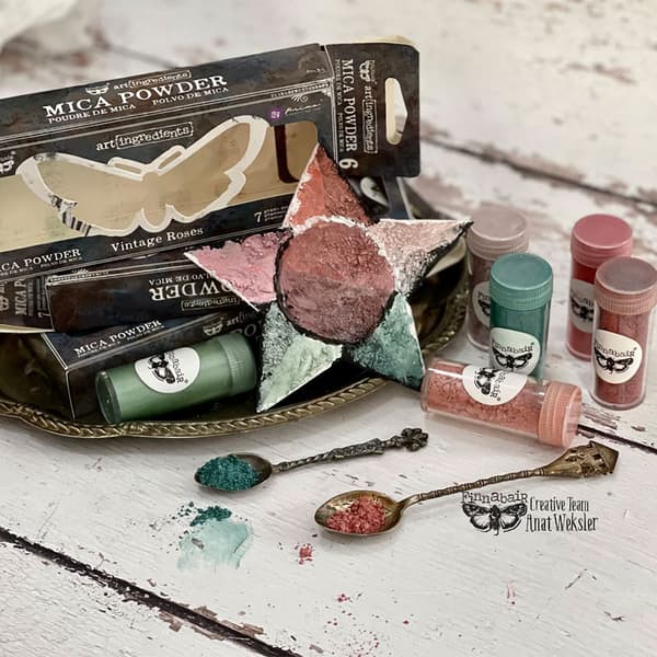 Mica Powder Set Finnabair - Vintage Roses - 6 st