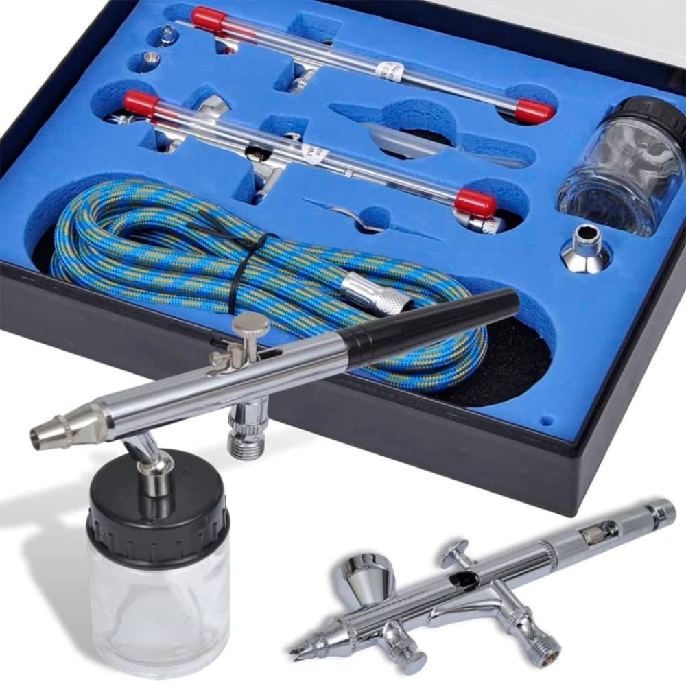 vidaXL Airbrush Sett 2 Sprøytepistoler