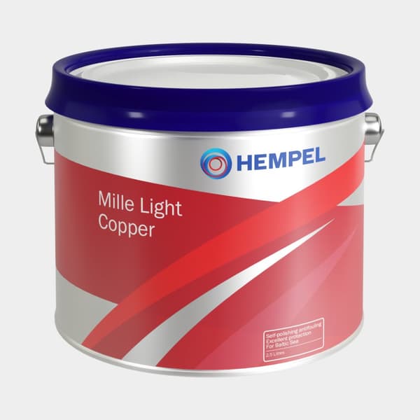 Självpolerande kopparbaserad bottenfärg Hempel Mille Light Copper Utförande: 2.5 liter - Dove White (10160)